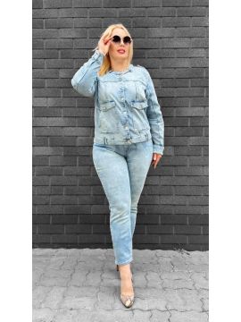 MN-408987-750 Jacke Jeans Blumendruck