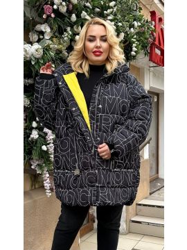 CL71303 Пуховик крупные буквы