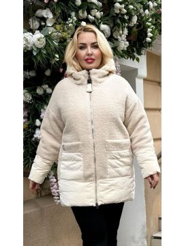 Пуховик эко пух черный 48-58