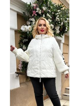 Куртка вязаные рукава s-5xl