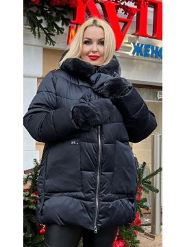 Куртка с варежками на меху,56-62