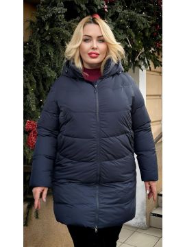 Пуховик вязанный ворот