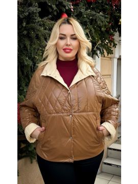 куртка стеганная (укороченная) двусторонняя от 4XL до 8XL