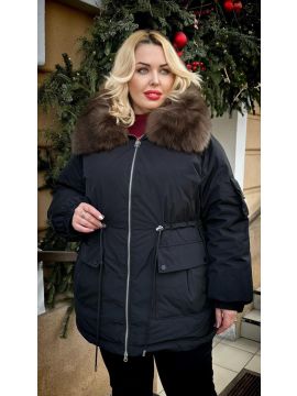 H-10806 Куртка укороченная с мехом 42-52