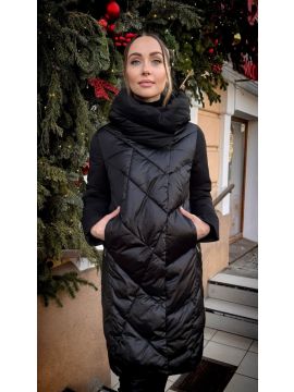 Пуховик объемный капюшон