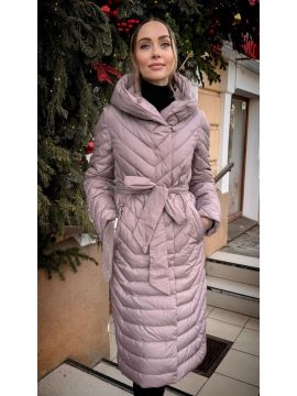 Пуховик розовый с хвостиком
